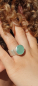 Preview: Ring mit einem großen, hellblauen Chalcedon